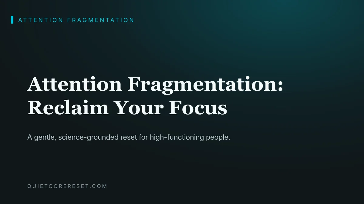 Attention Fragmentation: Reclaim Your Focus
