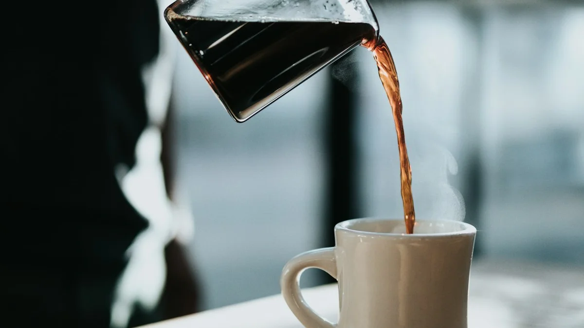 Coffee poured slowly into a white ceramic mug in warm morning window light - a Quiet Core Reset guide to The Beginner's Guide to Slow Living.