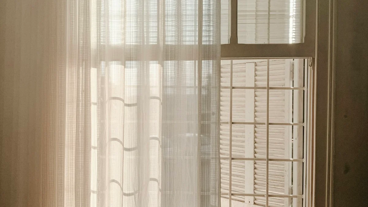 Sheer white curtains glowing in soft warm sunlight beside an open window - a Quiet Core Reset guide to The Freedom of Stopping Self-Judgment.
