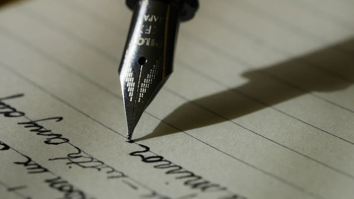 A fountain pen writing on lined paper in warm low light - a Quiet Core Reset guide to How I Stopped Chasing Perfect Sleep and Started Real Recovery.